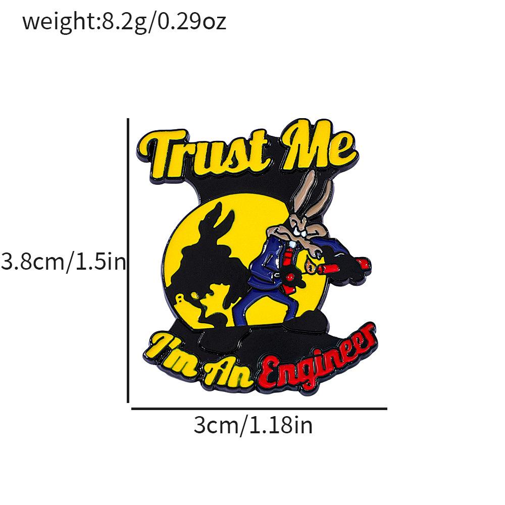 European and American animation music Yitong metal badge crooked heart wolf alloy brooch clothes bag decorative pin