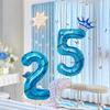 40 Inch Blue Foil Balloon Number 23,Crown 23th Birthday Party Decorative Balloons,Number Large Numbers Balloon 23,Girls Boys 23th Birthday Decoration