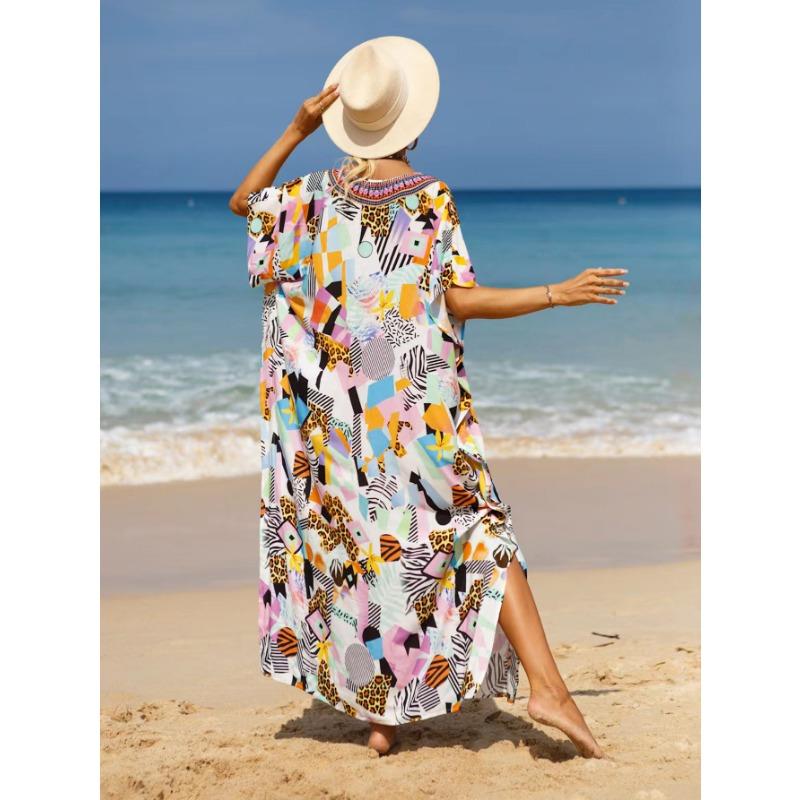 Dámské plážové zahalení Bohemian Beach Dress Šaty velké velikosti