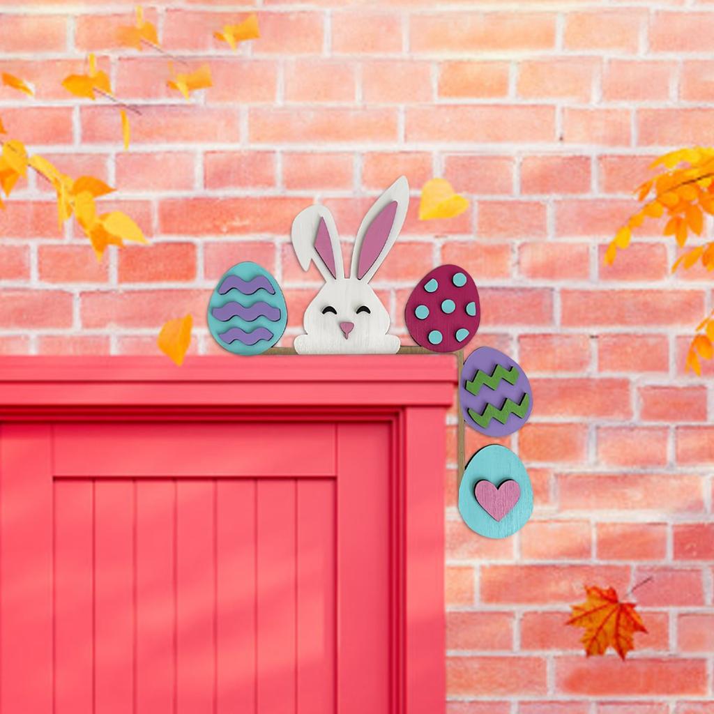 Easter Bunny And Carrot Wooden Door Corner Decoration, Easter Decoration, Bunny Decoration