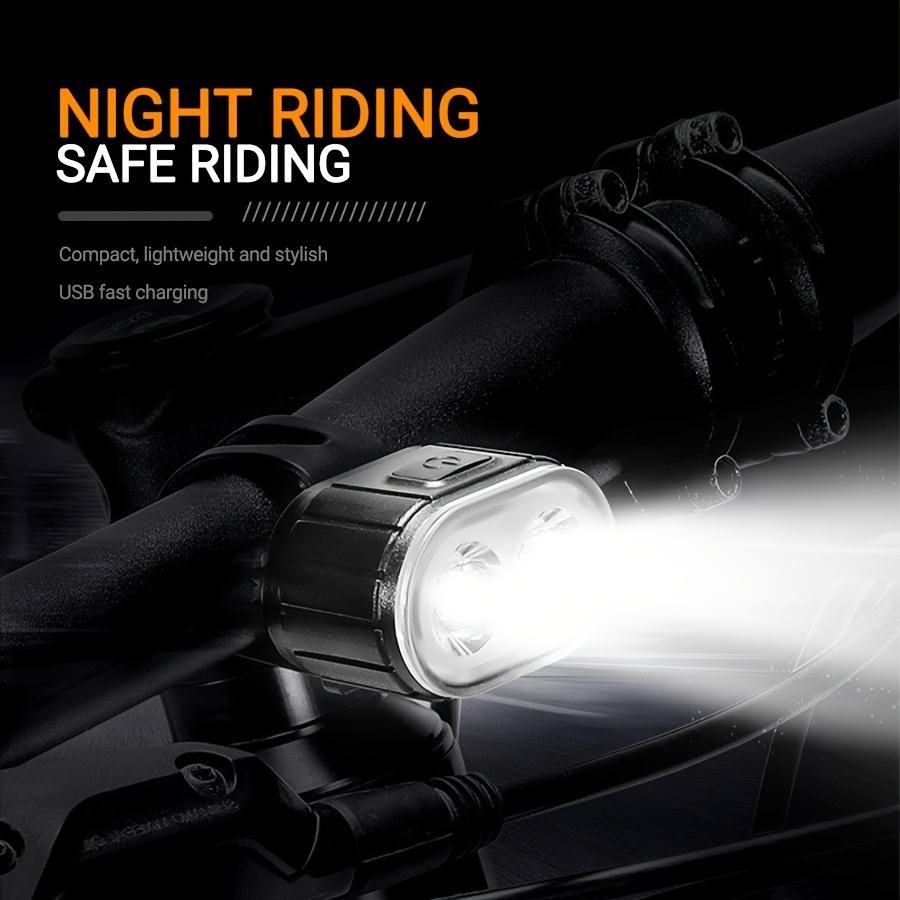 2PCS USB Rechargeable LED Bicycle Front Headlight Rear Tail Safety Light Kits Set
