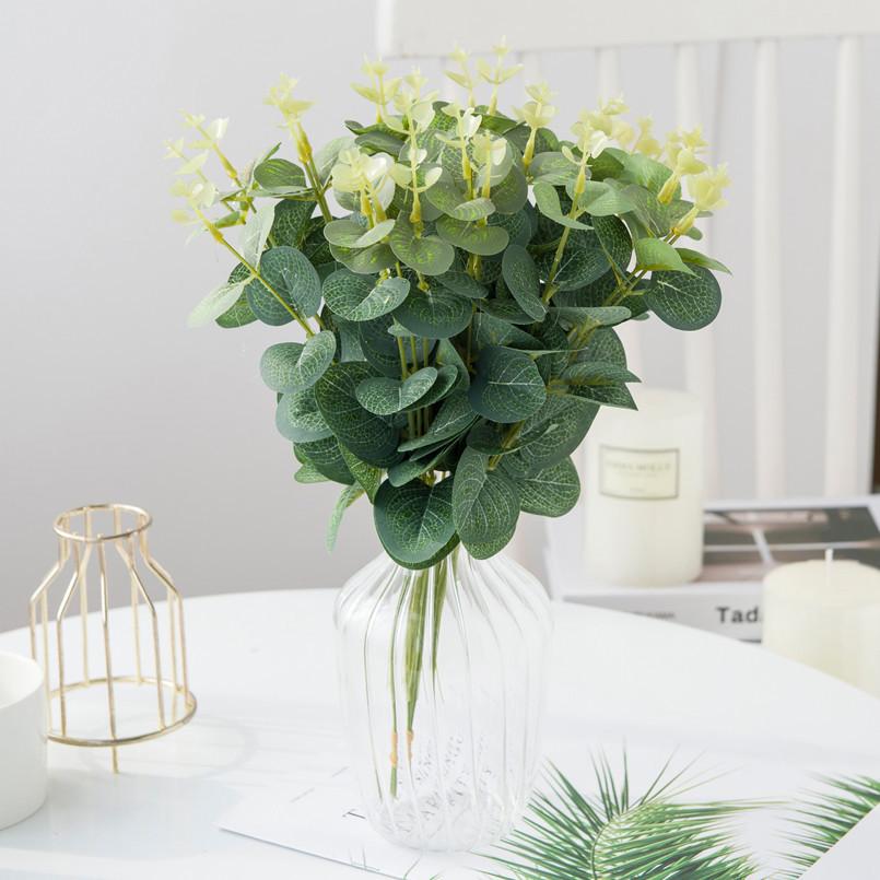 20/40pcs Artificial Plants Simulation Eucalyptus Leaves Outdoor Garden UV protection Festival Home Vases Wedding DIY Decorative