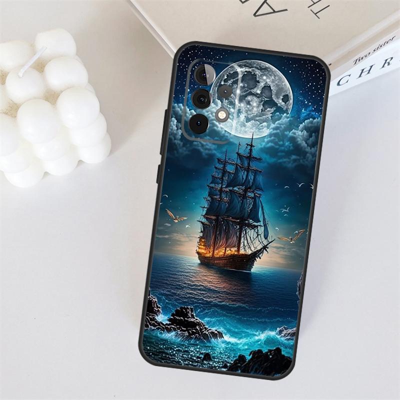 Ships Paintings For Samsung Galaxy A05 A06 A16 A26 A54 A34 A14 A22 A32 A52 A55 A35 A15 A53 A13 A36 A56 Case