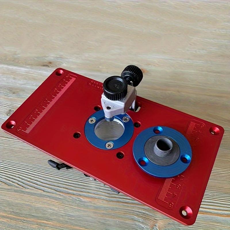 1 Set Aluminum Router Table Insert Plate High Quality w/ 2 Router Insert Rings For Trimmer Woodworking Benches Router RT0700C