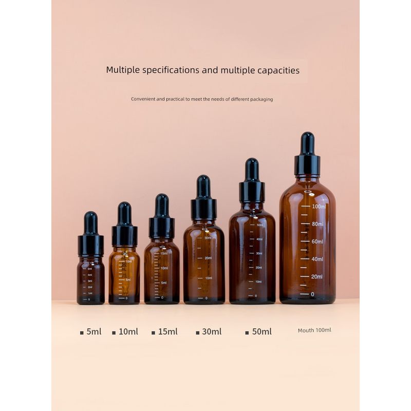 Scale Dropper Essential Oil Dark Brown Medical Storage Bottle