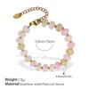 Fashion Color Natural Stone Abacus Bead Bracelet Light Luxury Versatile Personality Bracelet Earrings Jewelry Women
