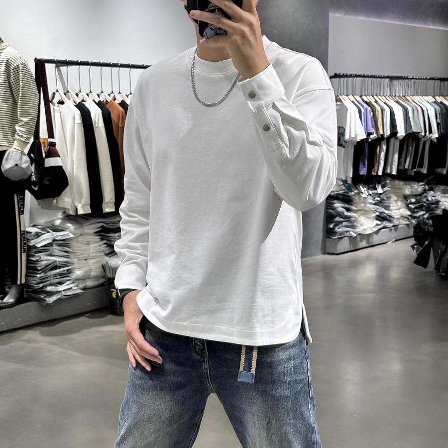 Pullover Sportswear Boys Fashion Cuffs Men's Season Solid Color Loose Sweater Men's and Women's Top Long Sleeves