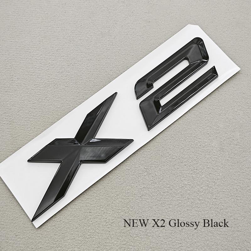 3D ABS Chrome Black Car Styling Rear Trunk Bnadge Logo X2 X4 Emblem Letters Decals For BMW X2 X4 F39 G02 Exterior Accessories