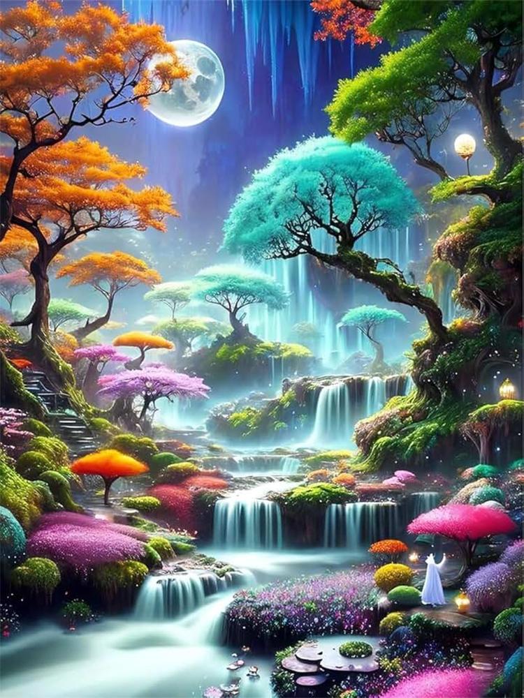 5D DIY Landscape Diamond Painting New Series Dreamy Fairy Scenery Full Mosaic Embroidery Cross Wall Art Gift Decoration