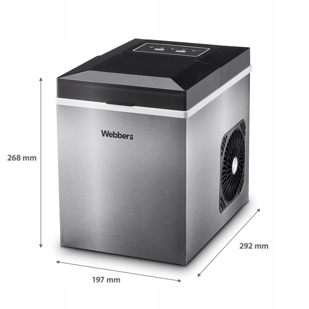 WEBBER Ice Maker Home Ice Cube Machine 10kg 165W Express Ice