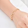 Luxurious Water Drop Zircon Colorful Zircon Flower Bracelet,Women's Eye Strap Hollow Heart Round Bracelets,Girl's Jewelry Gift