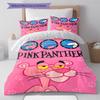 Pink Panther Pattern Bedding Quilt Set Quilt Cover Pillowcase Home Decoration Birthday Gift (1 * duvet cover + 2 * pillowcase, without core)