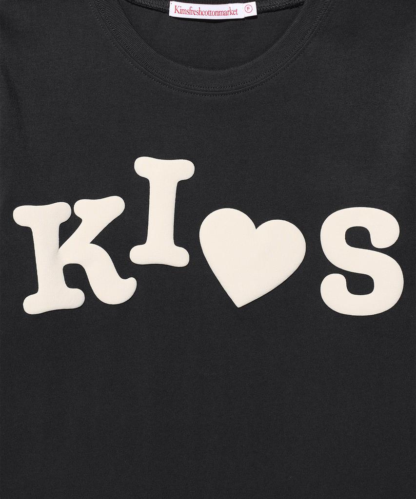 Kimseupeulesikoteunmakes Bumpy Kiss Logo T-Shirt Charcoal