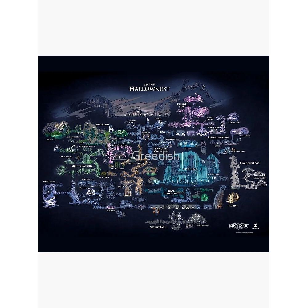 Hollow Knight Tapestry Map 8k 75x100
