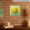 2D Flat- 1pc Vintage Square Aluminum Sign with A Smiling Tooth Theme and Winking Expression, Decorating Hallways and Living Rooms