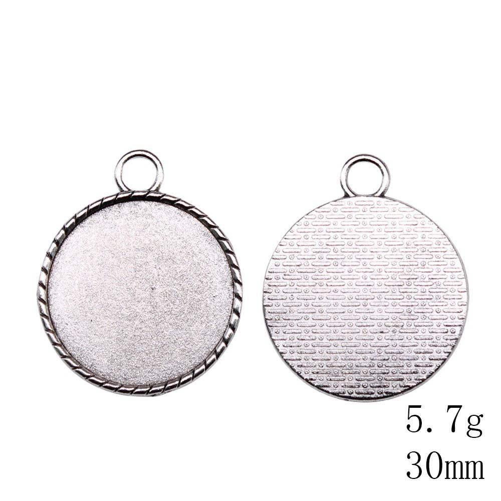 New Year's Day Accesories Fit Round 30-35mm Glass Cabochon Base Setting Tray Accessories Parts Souvenir Accessory Parts