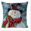 Home Decor Snowmen In Winter Scenes For Cozy Decor Pattern Cushion Cover Suitable For Sofa Bedroom Car Pillow Cover