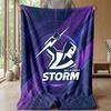 Melbourne Storm Flannel Fleece Blanket Cozy Warm Throw Blanket For Couch Bed Travel All Season Use