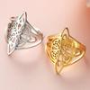 Dawapara Hexenknoten Dreifaltigkeit Damenring Edelstahl Hexerei Triquetra Keltisch Glücksbringer Irischer Schmuck