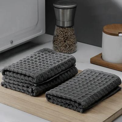 3pcs Waffle Cleaning Cloth, Household Absorbent Cloth, Kitchen Dishwashing Cloth, Glass Wiping Cloth