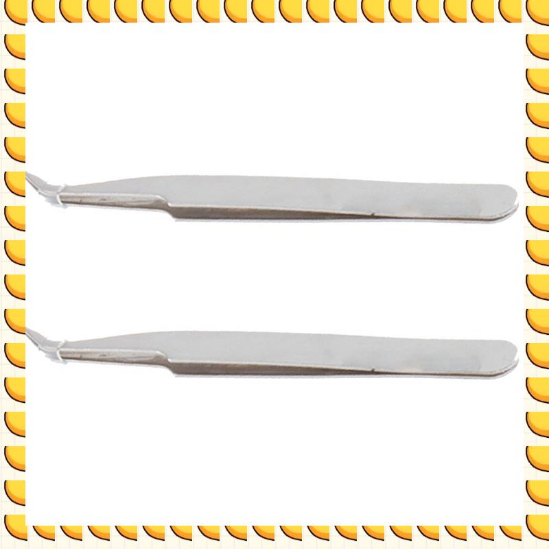

BAAU 2X Anti-Static Tweezer Maintenance Tool Curved Pointed Stainless Steel серебряный