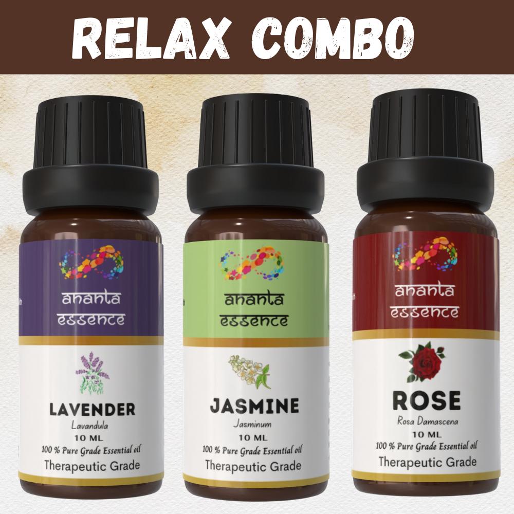 

Комбо эфирных масел лаванды, розы и жасмина для ароматерапии и ароматизации дома | Эфирные масла для диффузора и мыловарения Pack - 10 ml