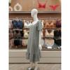 Barbara Women S Green Leaf Rayon Homewear dreSS Agw4621l