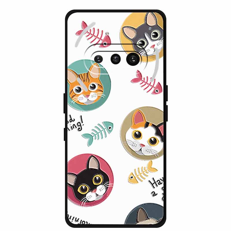 For Nothing Phone (3a) Case 3D Relief Flower Emboss Black Silicone Funda For Nothing Phone 3A A059 3D Back Cover Cartoon Bumper