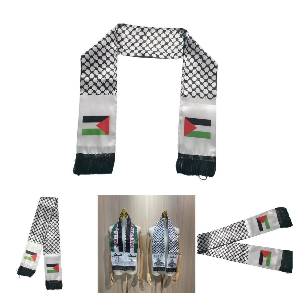 Stylish Palestinian Flag Scarf 14*130cm Length High-quality Polyester