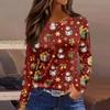 Womens's Fashion Casual Halloween Print V-neck Mid Length Pocket 3/4 Sleeve Top