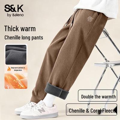 Baleno S&K Serie Herren Retro Cord Fleecegefütterte Lockere Warme Freizeit Hose
