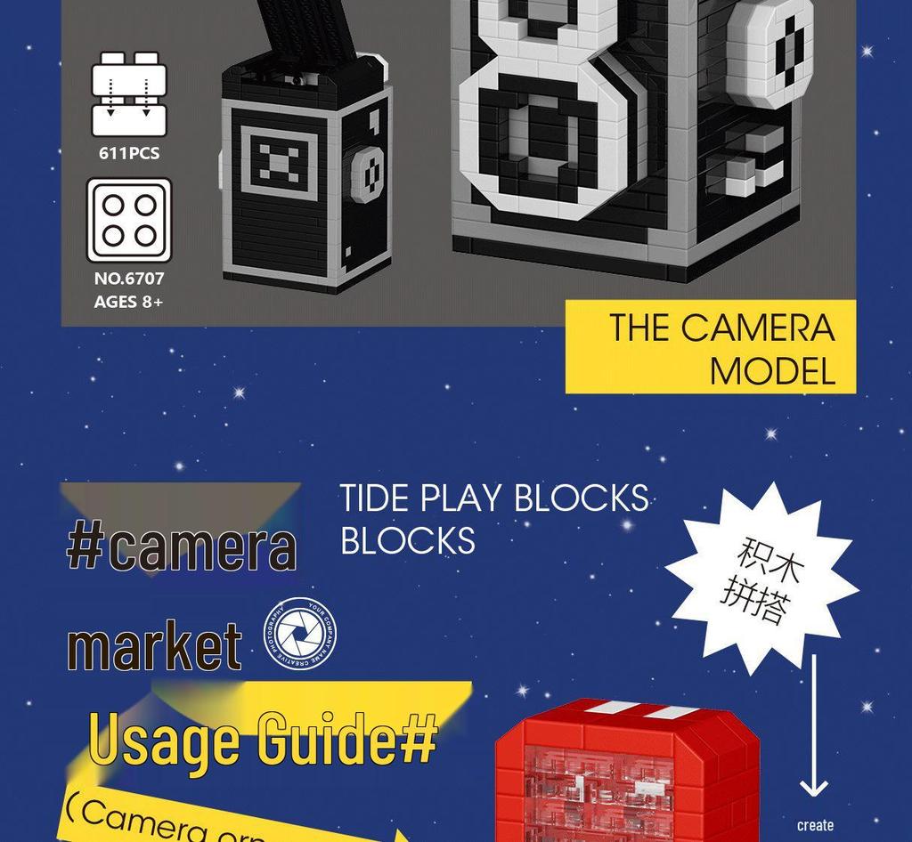 Chaolechuang 3D SLR Digital Camera Building Block Model Gift