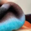 Only home, keep N strips for yourself! Real Rex Rabbit Hairball! Thick Hair Flu Pulled Tassel Striped Big Scarf Big