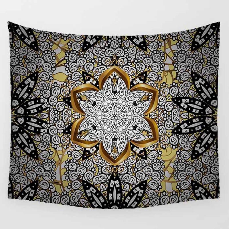 Gobelín do obývacího pokoje s pohovkou, mandala, nástěnný závěsný nástěnný tapiserie, bytové dekorace, gobelín do ložnice