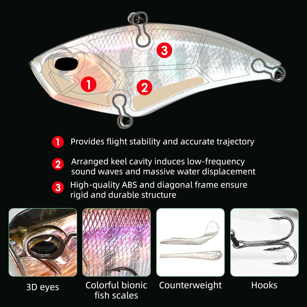 MEREDITH Apex Vibe F 85mm 24g Sinking Treble Hooks Pike Bass VIB01
