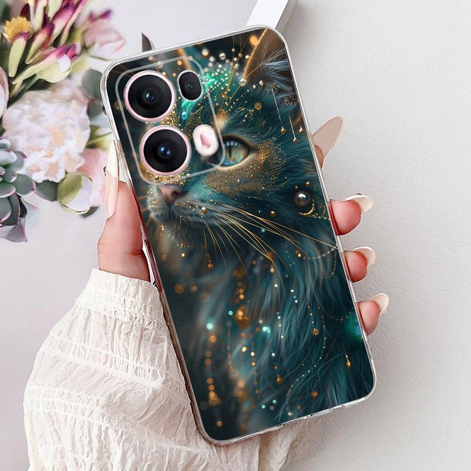 For OPPO Reno13 Pro 5G Case CPH2697 Fashion Flower Butterfly Soft Silicone Phone Cover For OPPO Reno 13 CPH2689 Reno13Pro Bumper