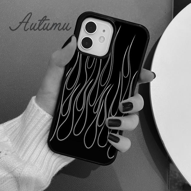 Flame Phone Case for iPhone 11 12 13 14 Pro Max Mini X XR XS SE 2020 5 6S 7 8 Plus Samsung Galaxy S21 S22 Cover Shell