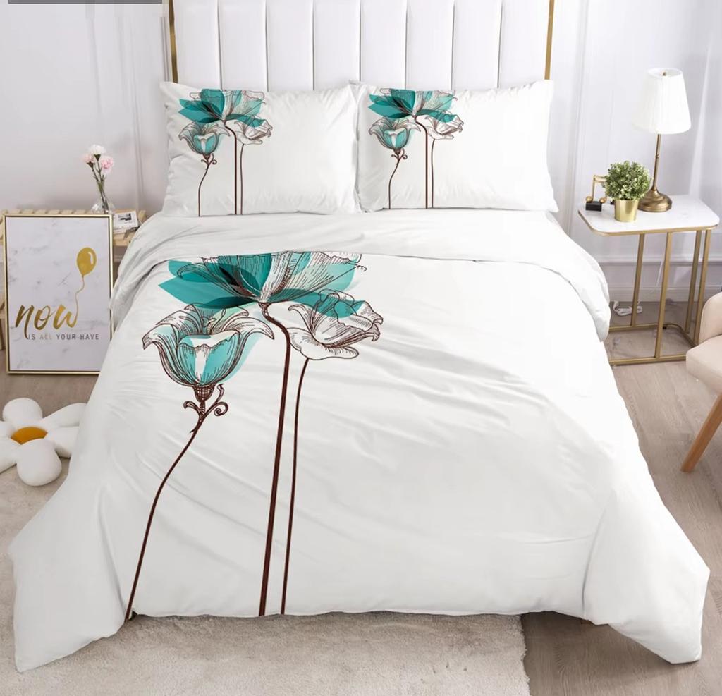 3D Gedruckter Bettbezug in HD-Qualität Queen King Size Heimdeko Bettwäsche-Set für Frauen Geschenk für Kollegen 3-teiliges Set mit 2 Kissenbezügen