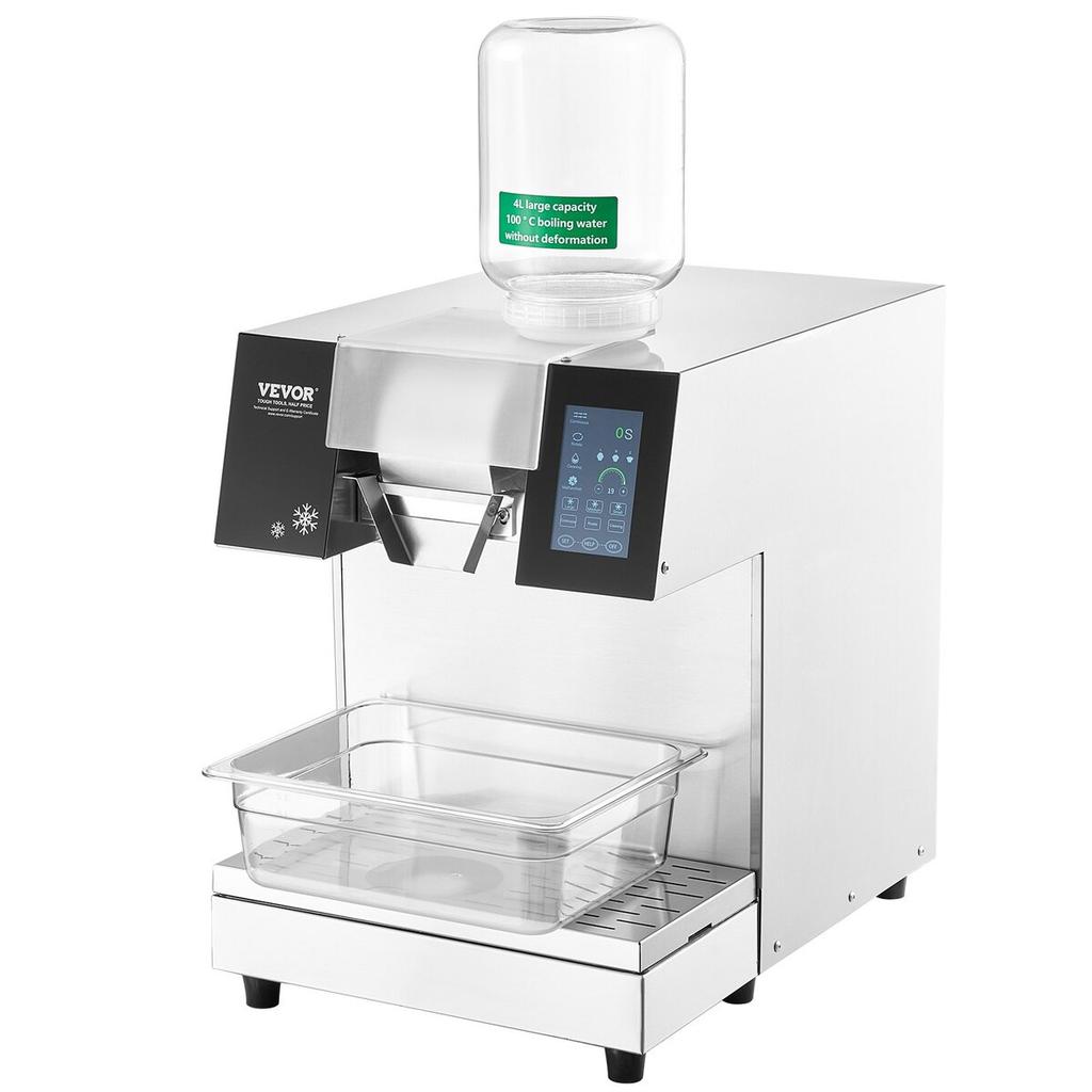 Commercial Snowflake Ice Machine 397LBS/24H Stainless Steel for Ice Cream