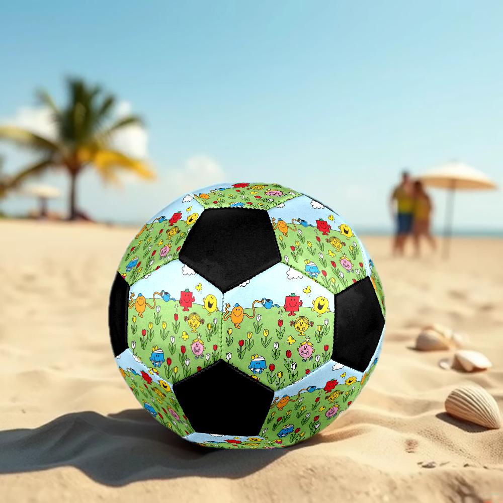 Mr. Men and Little Miss Soccer Ball Colorful All Ages Machine Stitched PVC Competition Ready Durable High-Bounce.SIZE5