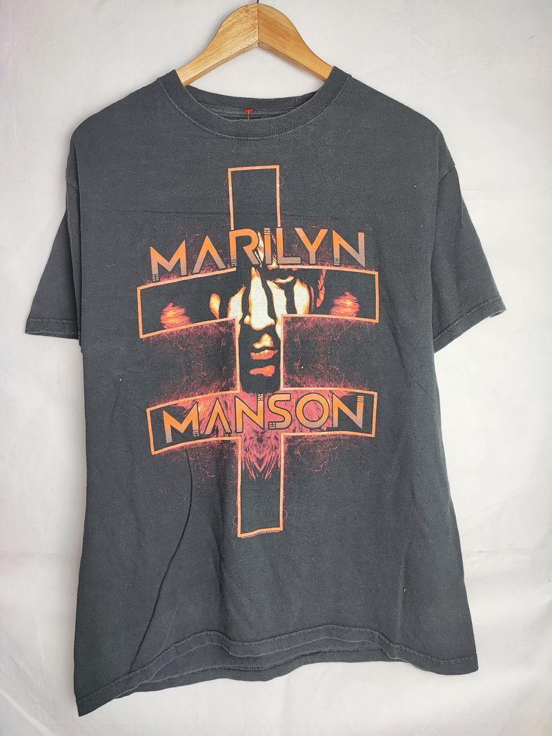 Marylin Manson Metal Band T-shirt Black Unisex Cotton Tshirt Reprint KH5545 XXL