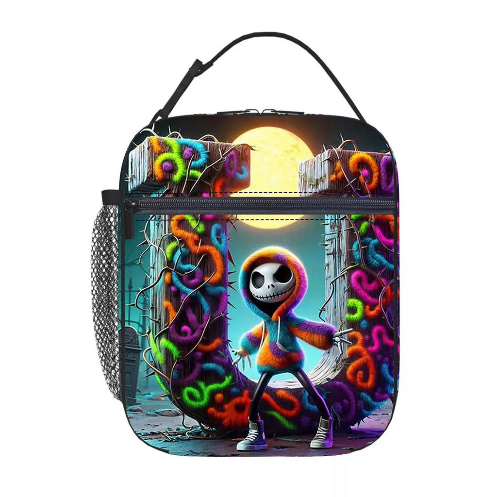 Christmas Horror Night Oxford Cloth Children's Lunch Bag Boy Girl Alphabet Cartoon Portable Insulation Handbag