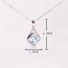 Gorgeous November Birthstone Natural Sky Blue Topaz Ring Earrings Necklace Jewelry Set 925 Silver Women Banquet & Wedding Gift