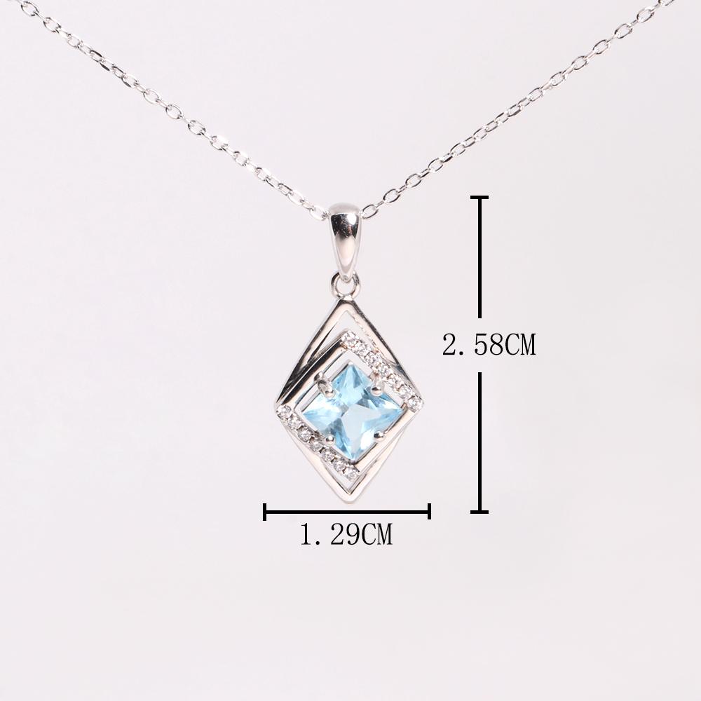 Gorgeous November Birthstone Natural Sky Blue Topaz Ring Earrings Necklace Jewelry Set 925 Silver Women Banquet & Wedding Gift