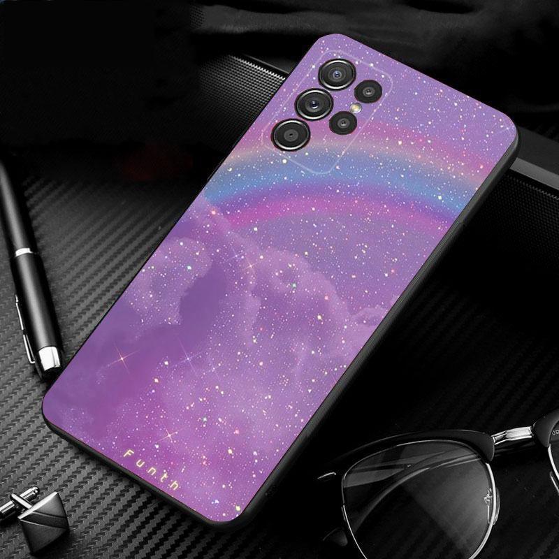 Kawaii Rainbow Clouds Stars Phone Case For Samsung A35 A55 A54 A15 A25 A05s A05 A22 A24 A52 A33 A34 M34 M14 M54 M23