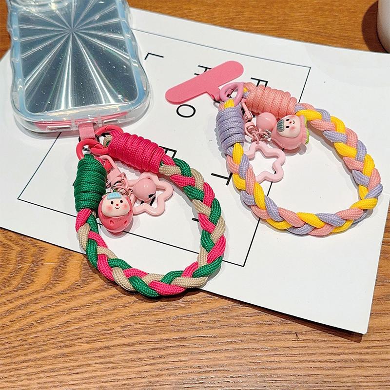 Creative Cartoon Lanyard Wrist Strap Cute Fruit Pendant Anti-Loss Mobile Phone Holder Colorful Hand Strap Mobile Phone Landyard