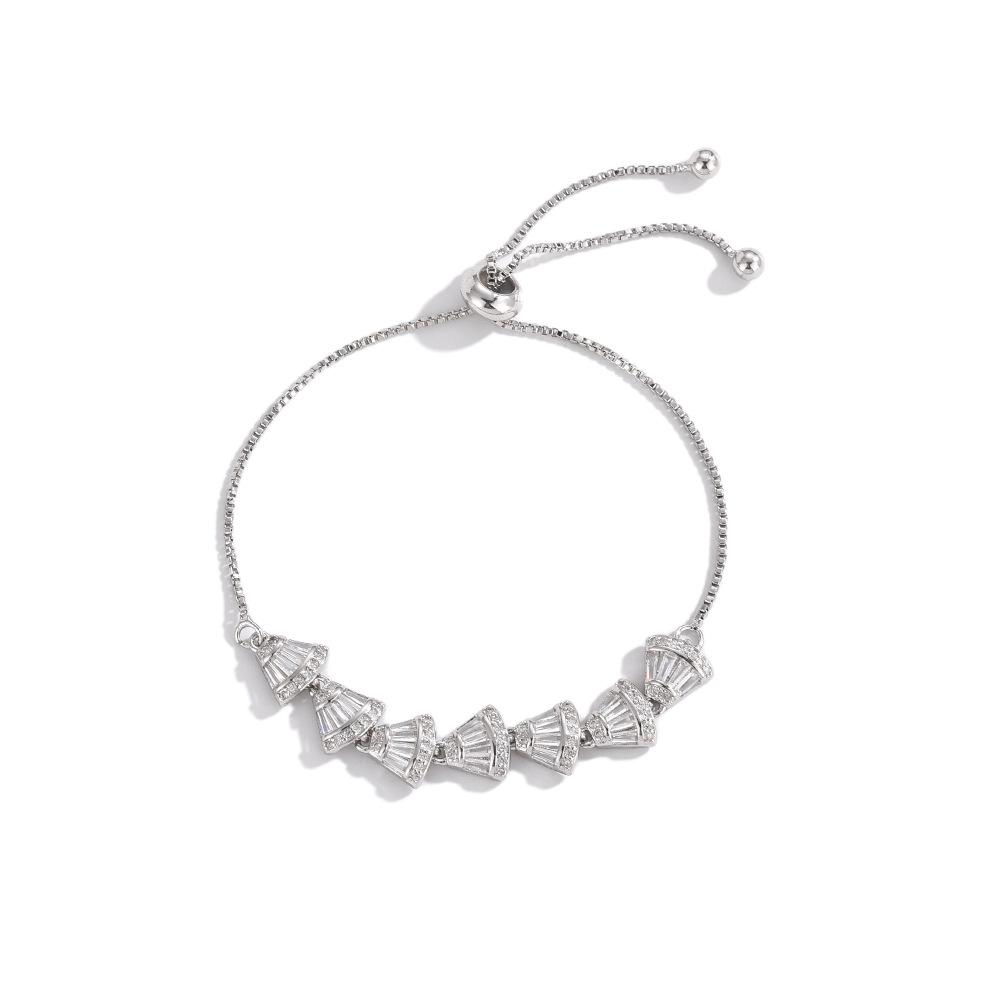 Seiko diamond-set small fan bracelet ins cold wind personalized telescopic adjustment jewelry hair