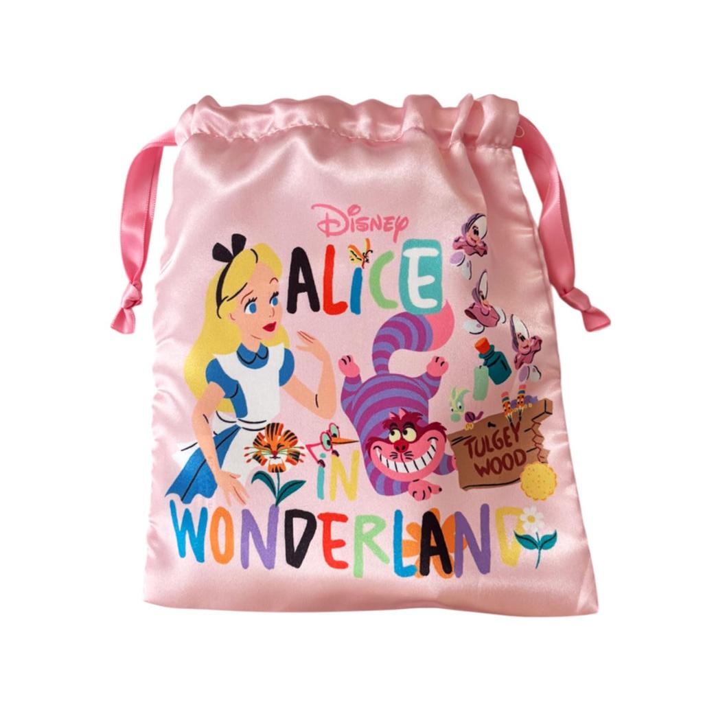 Small Planet Disney Ribbon Drawstring Bag Alice in Wonderland/Logo