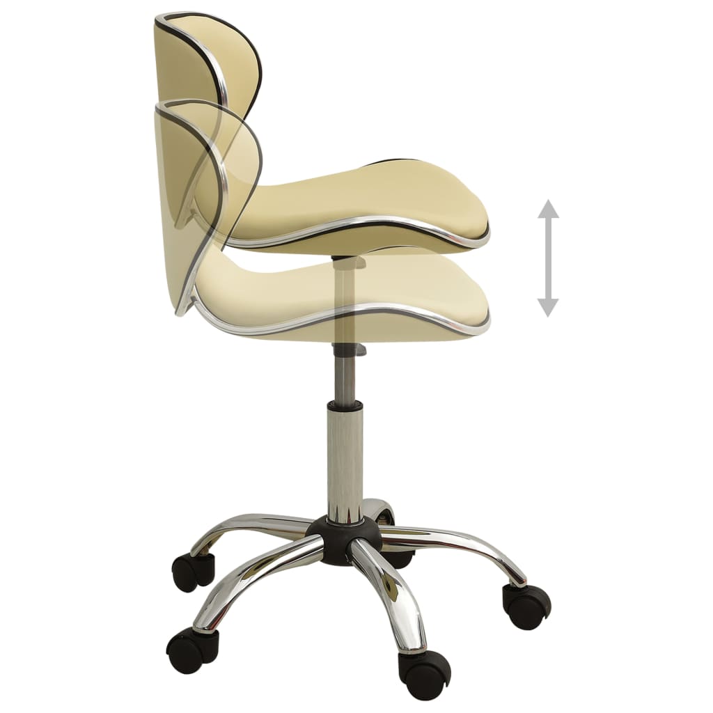 Office Chair Cream Synthetic Leather