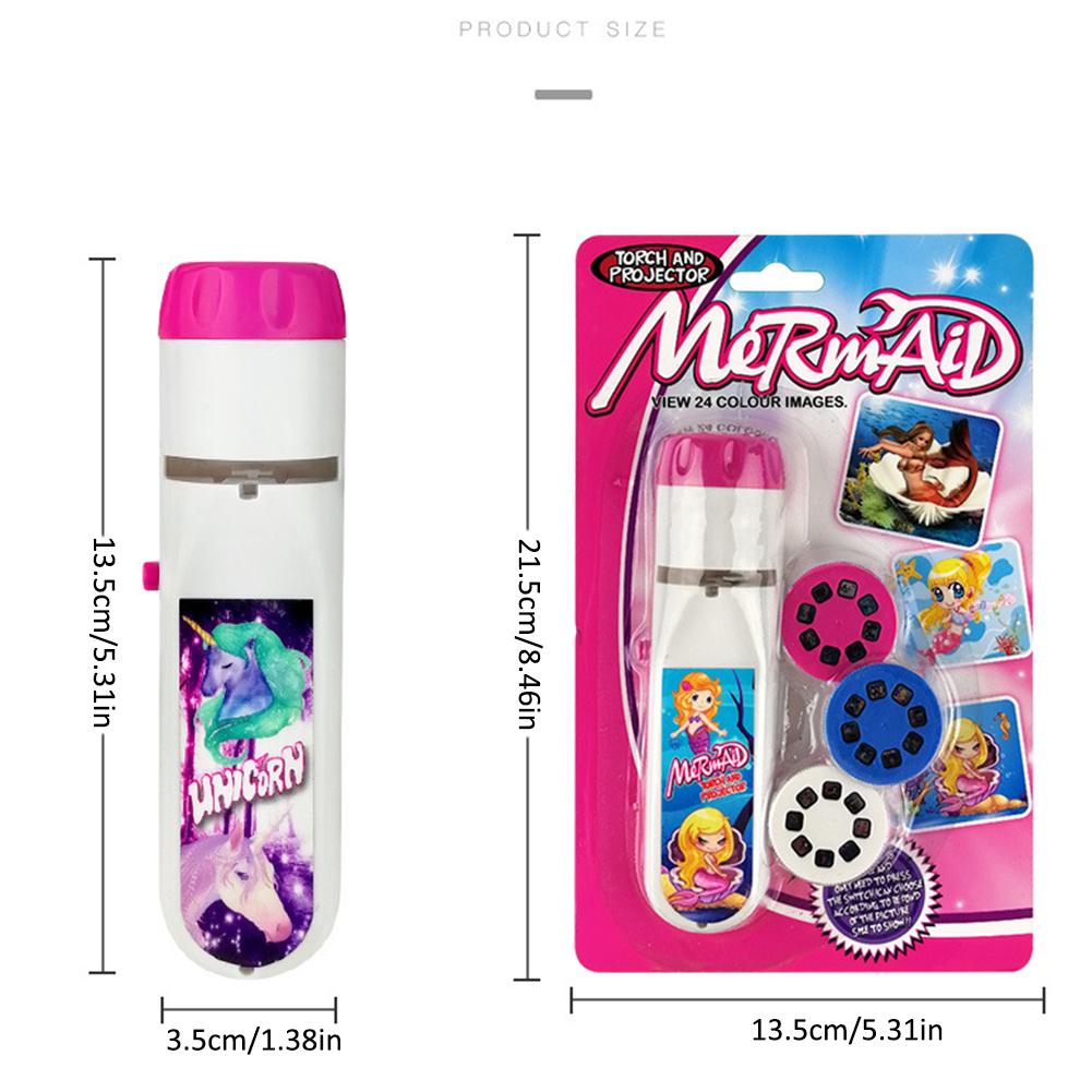 Puzzle Boy Girl Projection Glowing Toy Flashlight Torch